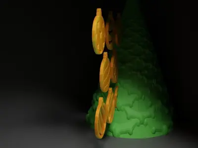 Christmas Ornament - Pendant - Christmas Tree Set 3D print model