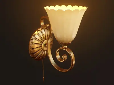 Wall Lamp - PBR Game Ready Low-poly 3D model