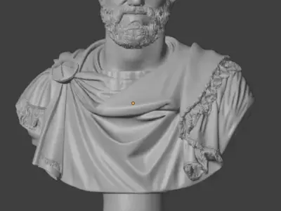 Roman Emperor Antoninus Pius Bust AD 140 3D Model Printable 3D model