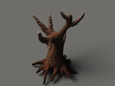 Voxel dead tree Free 3D model