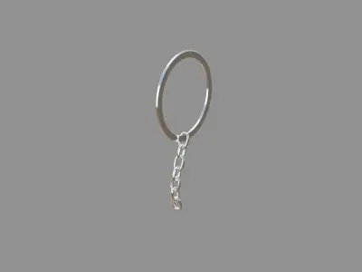 keychain silver 3D model