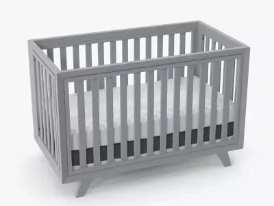 Baby Cribs v3 Low-poly 3D model