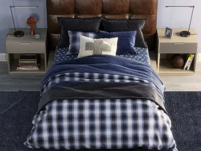 RH Logan bedroom set 3D model