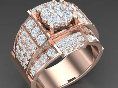 Luxury Men Rings Designs 5MR025 3D print model