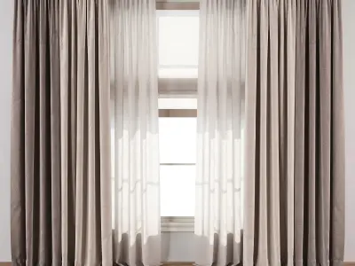 Curtain with Roman 52 3D model