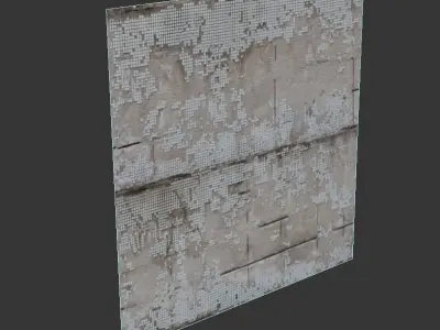 Ultra realistic Damaged Wall Scan 3D model