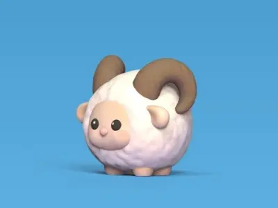 Cute Ram 3D print model