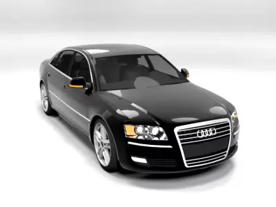 AUDI A8 2008 LOWPOLY Low-poly 3D model