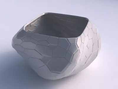 Bowl helixwith organic cells with organic cells 3D print model