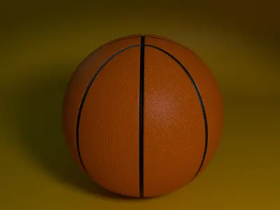  High-Quality 3D Basketball Model 3D model