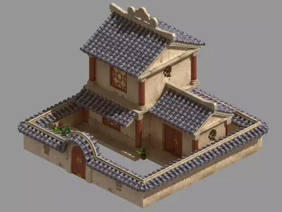 gAME Ming Dynasty - Architecture - Houses 01 3D model
