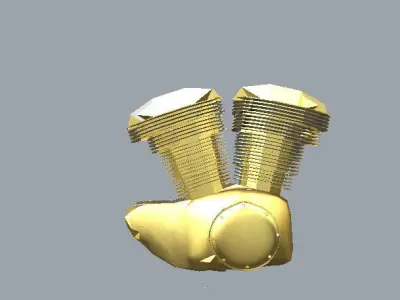Harley Engine Pendant 3D print model