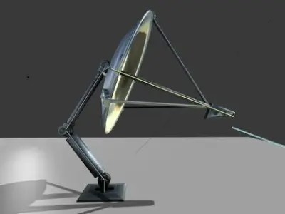 Satellite dishes rigged and low poly Free low-poly 3D model