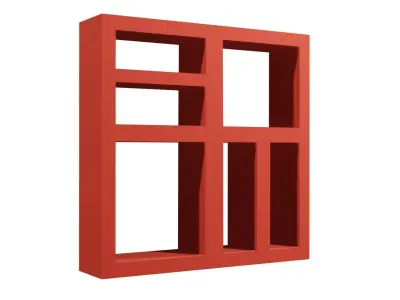 Brick Jaali block Square VertLong 3D model