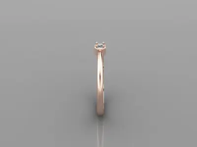 Solitaire Ring Version 1 SR46 3D model