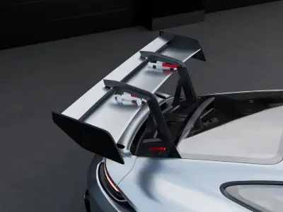 Automotive Industrial Garage Exterior - Blender Scene 3D model