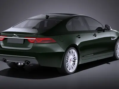 Jaguar XF 2017 VRAY 3D model