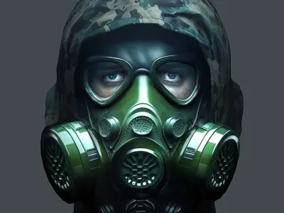 Helmet 3d model military combat Military Low-poly Low-poly 3D model 64