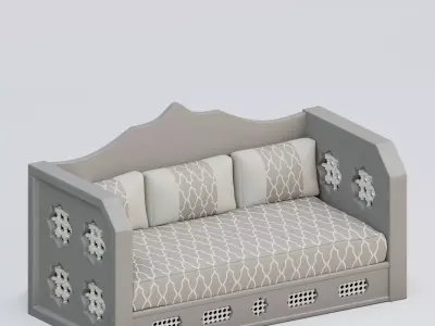 Classic Moroccan sofa 3D model