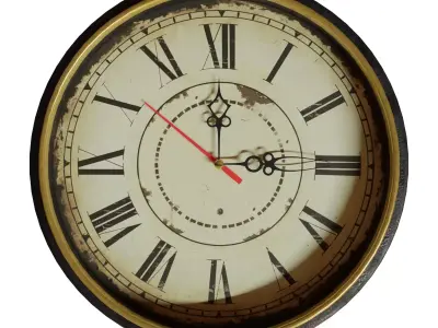 3D Old Clock 3D model