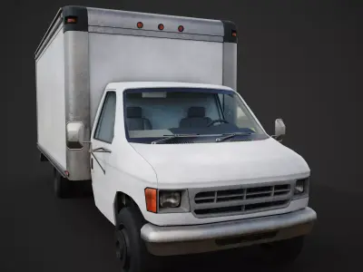 truck van Low-poly 3D model