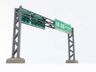 Highway Sign 3D model