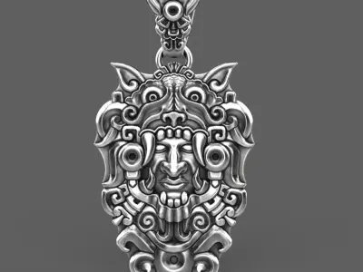 Mayans pendant 3d model for 3d printing 3D print model 3D print model