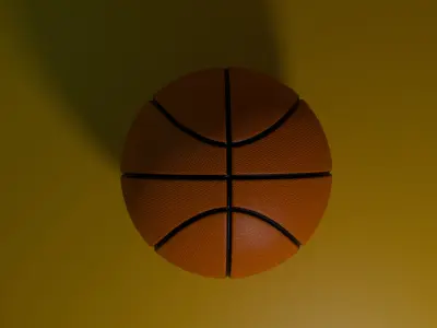  High-Quality 3D Basketball Model 3D model