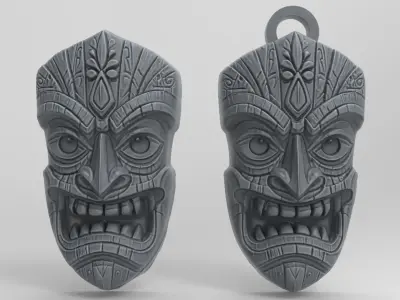 wall tiki decor  3D print model