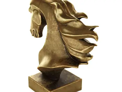 horse statue 14 3D model
