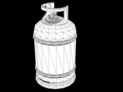 Propane Gas Cylinder 3 PBR Low-poly 3D model