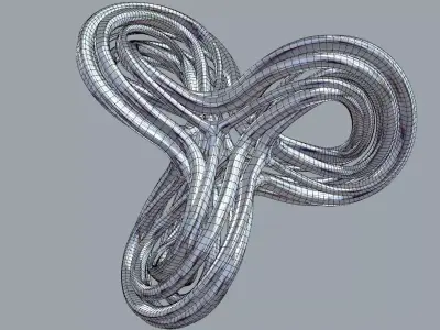 Platonic silver spiral Free 3D model