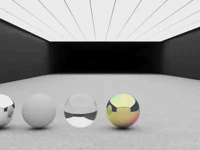 Modern Showroom Low-poly 3D model