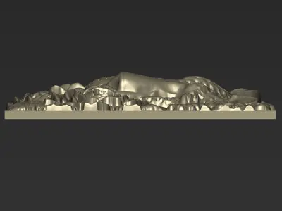 Leopard and Flowers A52 3D print model