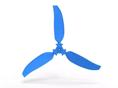 3 Blade Propeller of Drag racing Airboat Scale 1 to 25 3D print model