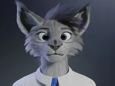 Natasha Evans Female Lynx 3D model