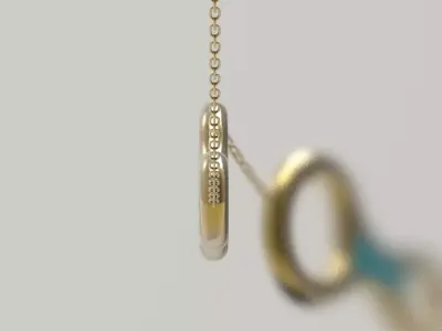 Infinity Link Chain Necklace Bracelet gold 3D model gp0495 3D print model