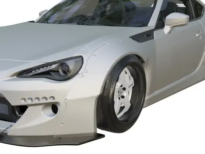 TOYOTA 86 ROCKETBUNNY Low-poly 3D model