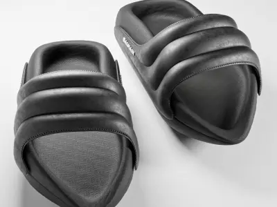 Balmain Mules Sandals Sneakers Low-poly 3D model