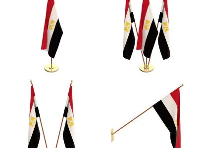 Egypt Flag Pack 3D model
