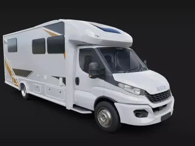 Iveco daily RV Motorhome Low-poly 3D model