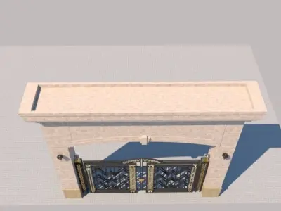 Main Gate 3D Model Low-poly 3D model