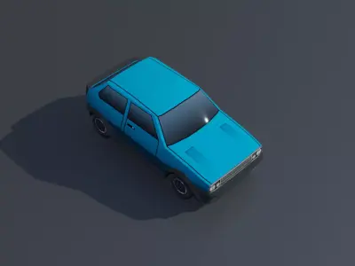 Low Poly Cars - 11 Cars Game-ready  - mobile ready 3D model