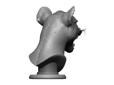 cheetah head bust 3D print model