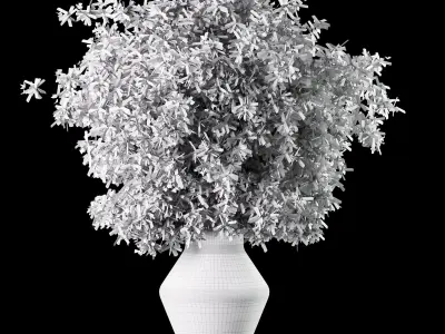 Bouquet02 plant in vase 3D model