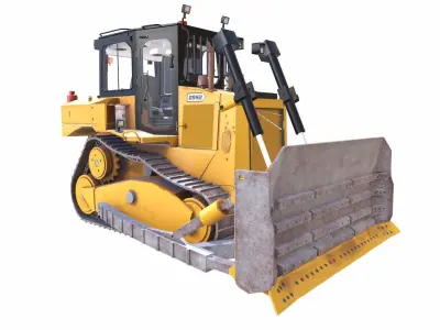 Bulldozer Generic v3 Low-poly 3D model