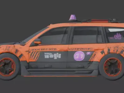 Performance Taxi 3D Model Low-poly 3D model