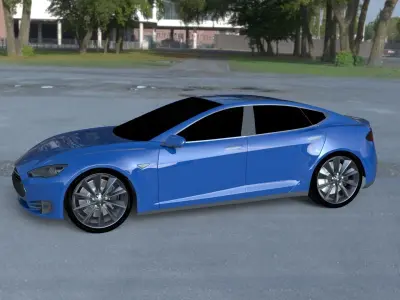Tesla Model S P85 HDRI 3D model