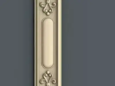 Decor 3 ornate door handle 3D print model