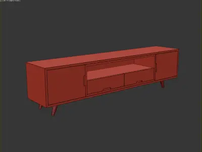 TV Cabinet Low-poly 3D model